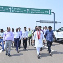 Deputy CM Arun Saw Conducts Surprise Inspection of Raipur-Visakhapatnam Expressway