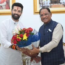 Union Minister Chirag Paswan Meets Chhattisgarh CM Vishnu Deo Sai