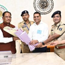 State Police Officers Call on CM Vishnu Deo Sai