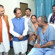 CM Vishnu Deo Sai visits AIIMS Raipur, assures support to Vishambhar Yadav and family