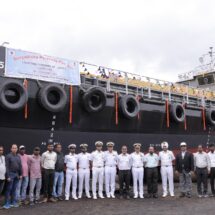 Indian Navy Launches 11th Ammunition-Cum-Torpedo-Cum-Missile Barge
