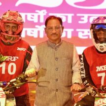 National Supercross Bike Racing Championship Thrills Raipur; CM Vishnu Deo Sai Urges Youth to Ride Responsibly
