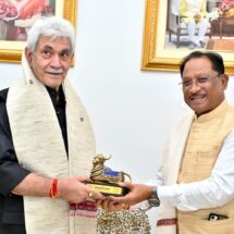J&K Lieutenant Governor Manoj Sinha Calls on Chhattisgarh Chief Minister Vishnu Deo Sai