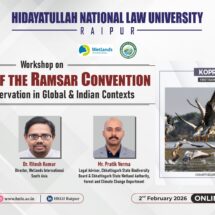 HNLU marks 50 years of Ramsar Convention with national workshop as Chhattisgarh gets first Ramsar site