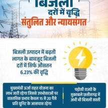 Consumers Will Continue to Receive Benefits Under Mukhyamantri Urja Rahat Yojana